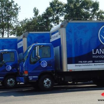 Landscape Management Services vehicle fleet wraps 
