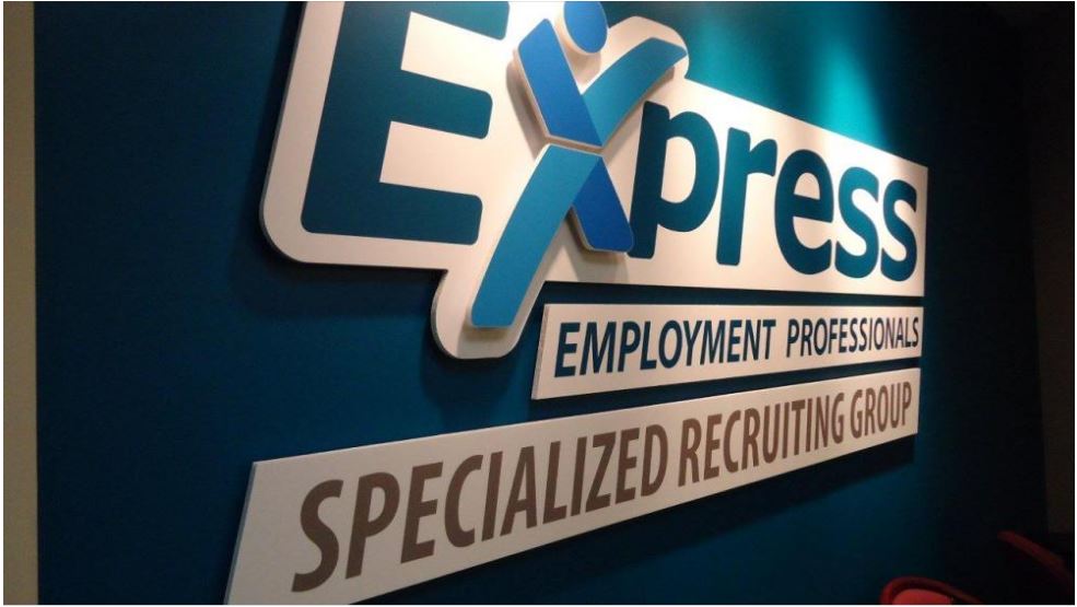 Express Employment Professionals wall sign 