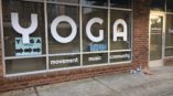 Seviin Yoga yoga glass wall graphic 