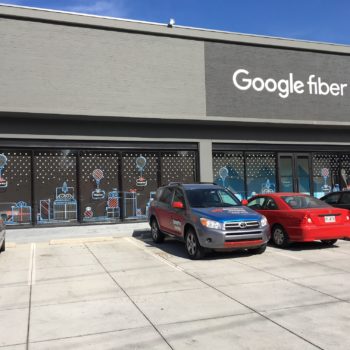 Google Fiber logo and window graphics 