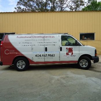 Professional Cleaning Services vehicle fleet wrap 