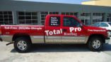 Total Pro Roofing vehicle fleet wrap side view