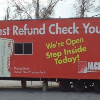 Jackson Hewitt Tax Service vehicle fleet wrap 
