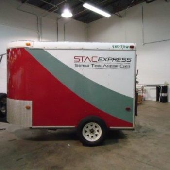 Stac Express vehicle fleet wrap side view 