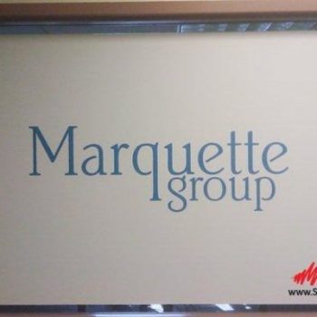 Marquette Group wall graphic
