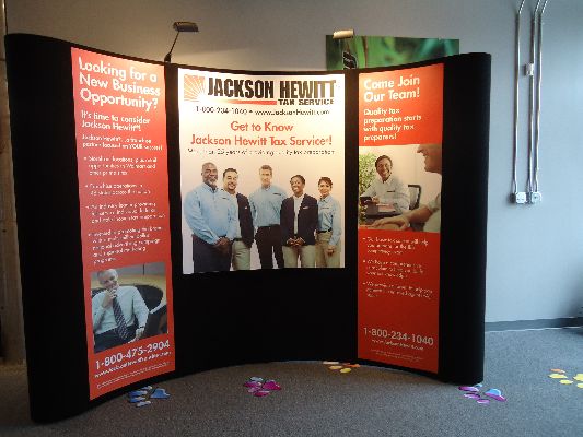 Jackson Hewitt Tax Service standing display 