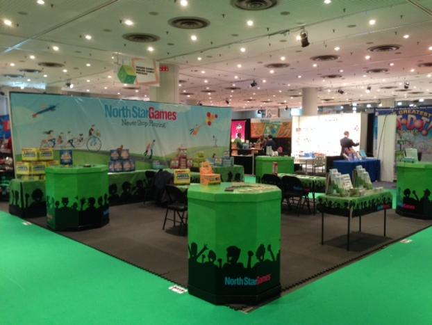NorthStar Games standing banner and tables design 