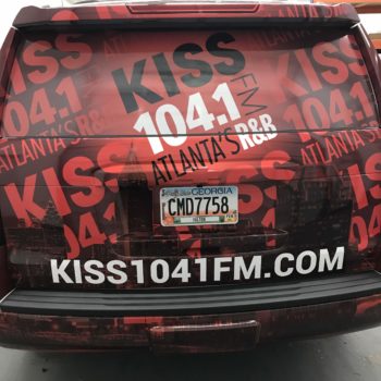 KISS 104.1 red wrap