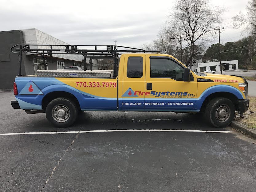 Fire Systems wrapped F250