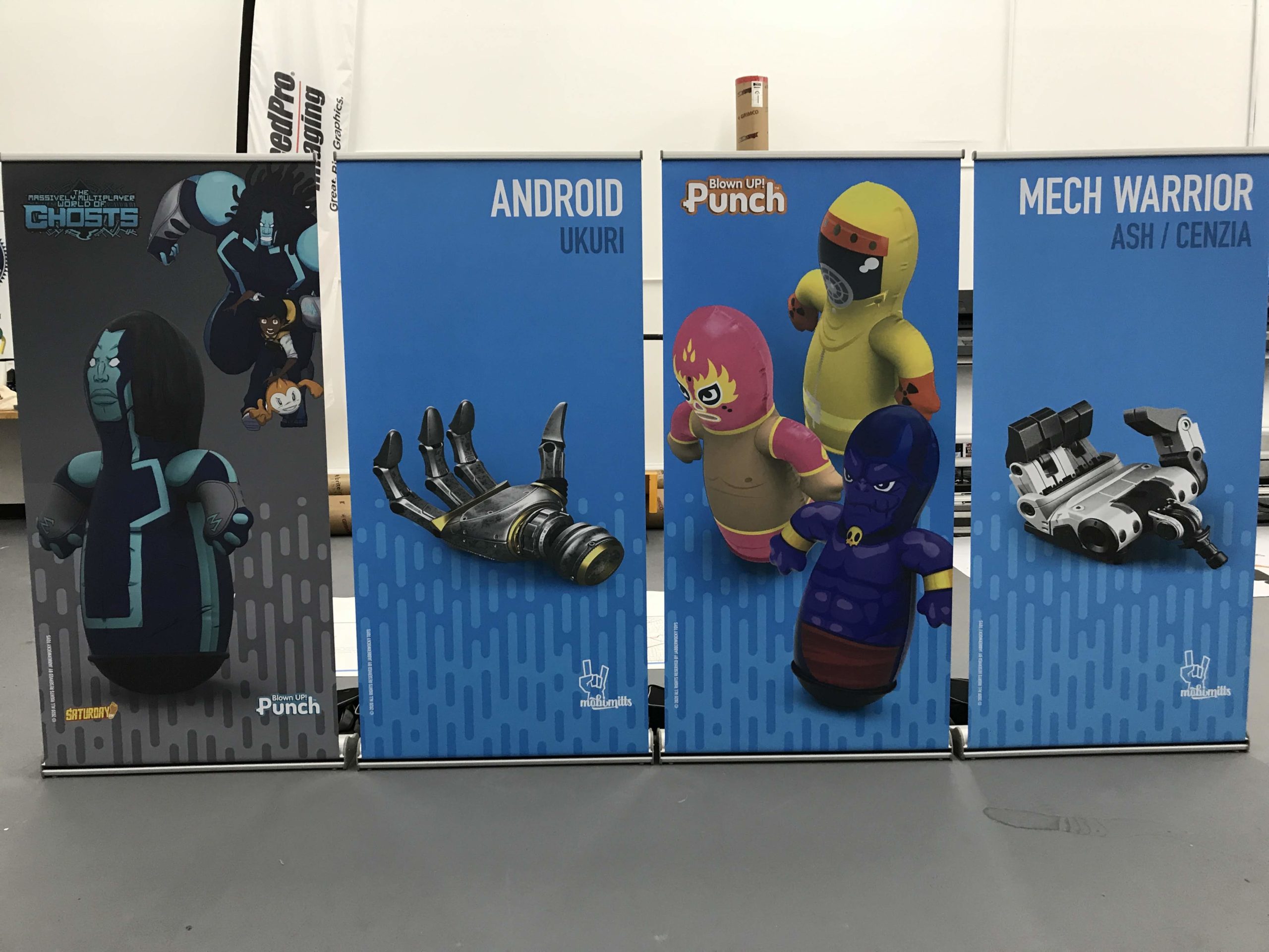 4 pop up toy banners
