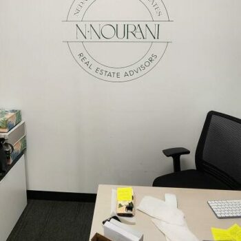 Wall Logo for Nourani a real estate agent in san diego