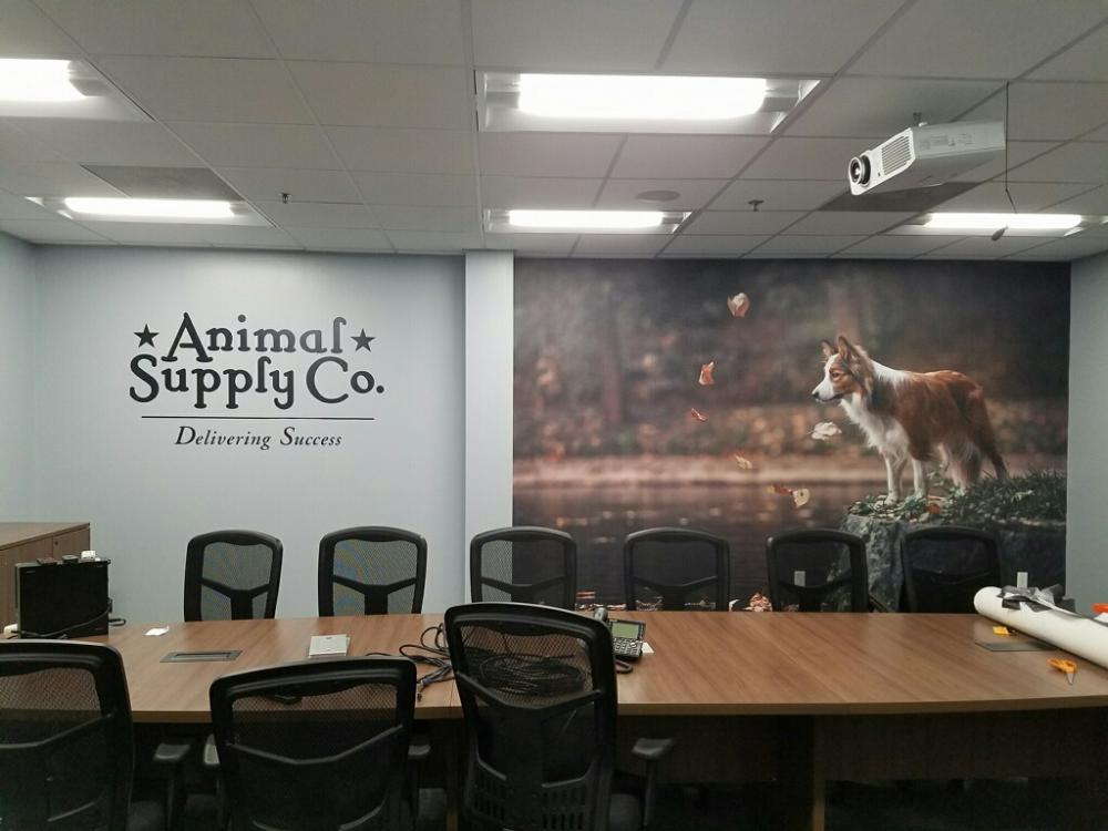 Animal Supply Co. wall graphic and mural 