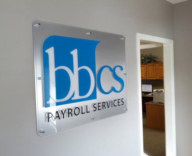 bbcs Payroll Services acrylic wall sign 