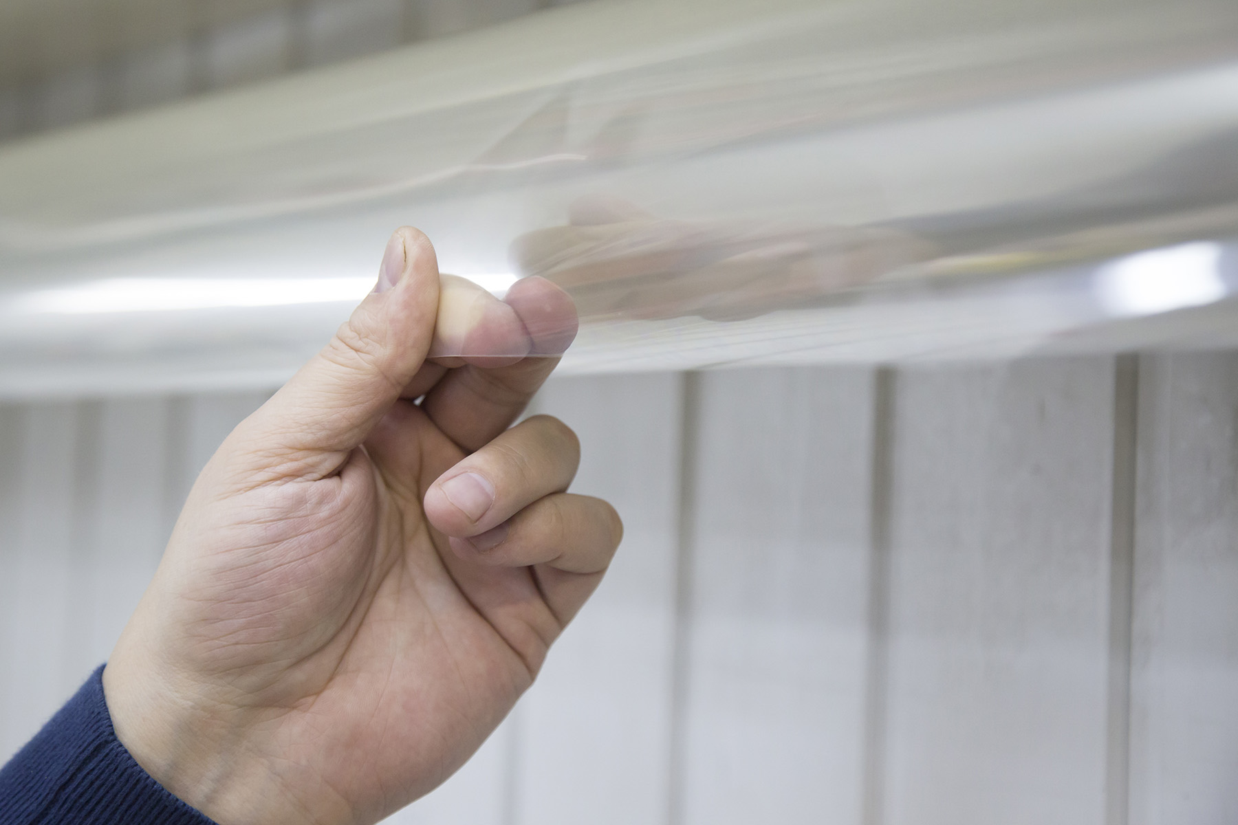 Roll of clear window film for application