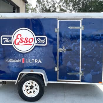 Full wrap for one of The Esso Club's tailgating trailers in Clemson, SC