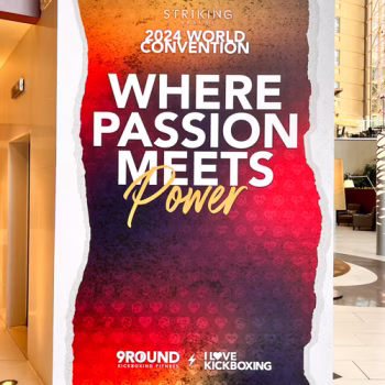 Temporary wall mural at the 2024 Striking Brands convention.