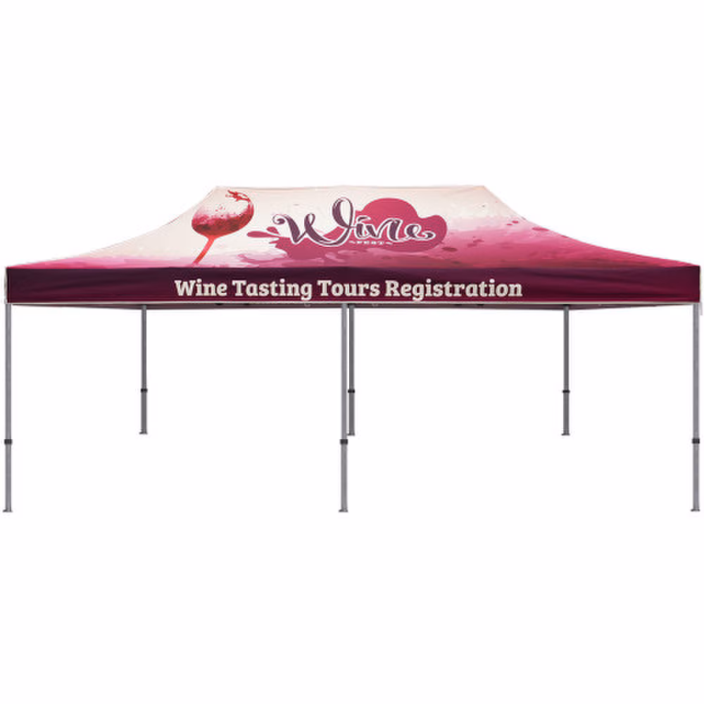 Product image of a 20' custom aluminum canopy tent.
