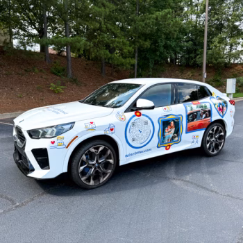 Full wrap on a BMW for a fundraiser.