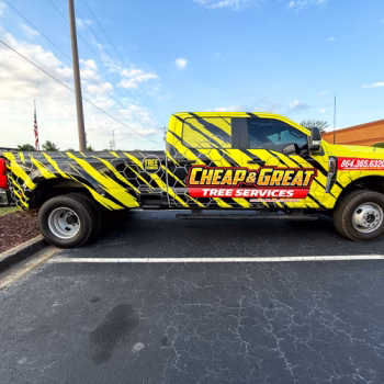 Full coverage, large truck wrap for Cheap and Great.