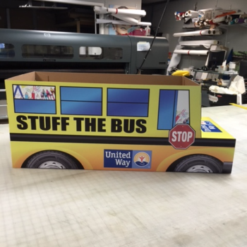 United Way Stuff The Bus Event Graphic