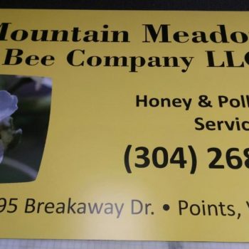Mountain Meadows Bee Company outdoor signage