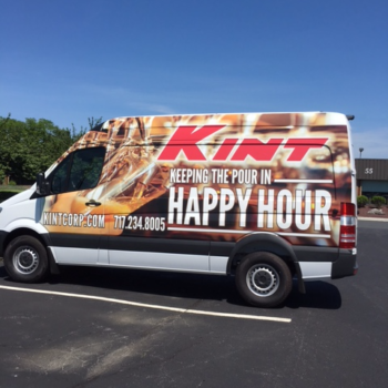 Kint Corporation Vehicle Wrap on a Van