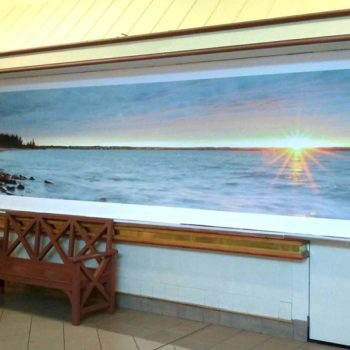 Ocean sunset wall mural 