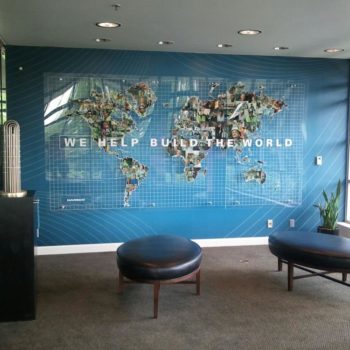 We Help Build the World 3D wall mural 