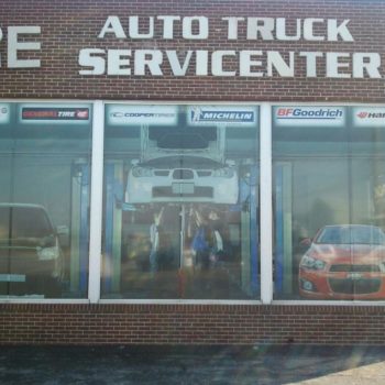 Auto Truck Service Center window graphics