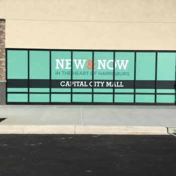Capital City Mall New & Now window graphic