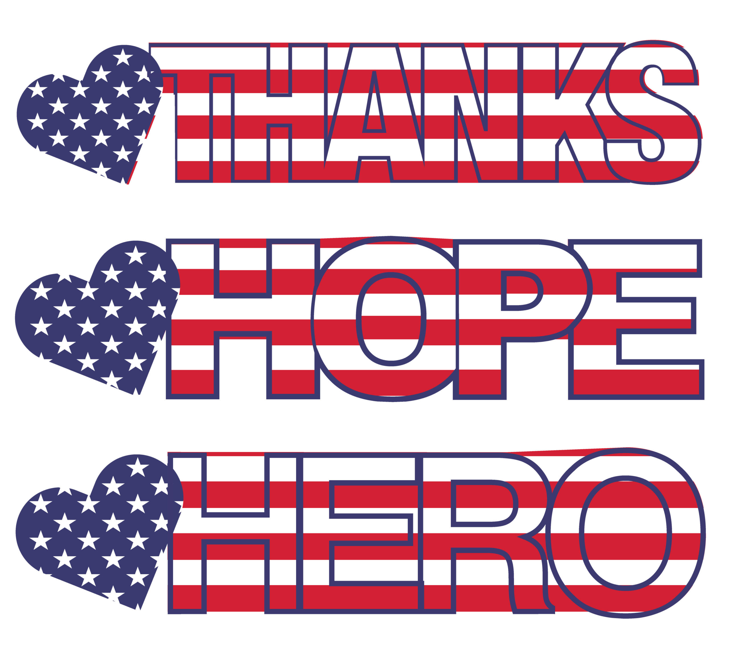 First Responder Hero Sign (Red&White), 48”x12”, Coroplast with H-Stakes (Specify word in notes)