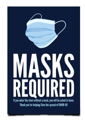 Masks Required Poster, 18"x24", 12pt Poster Paper (inside)