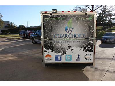 Clear Choice Cleaning trailer wrap