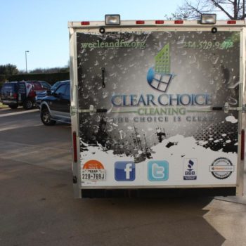 Clear Choice Cleaning trailer wrap