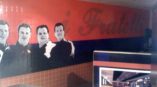 Restaurant wall mural