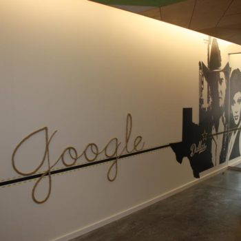 Google Dallas wall graphic