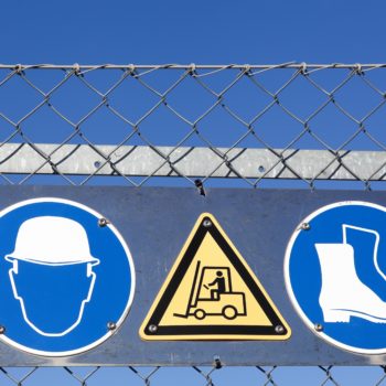 Construction site safety signage