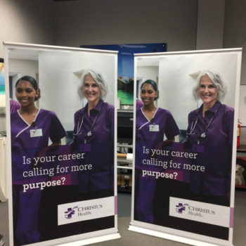Pop up banners for healthcare company