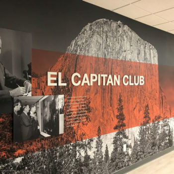El Capitan Club environmental graphic installed indoors