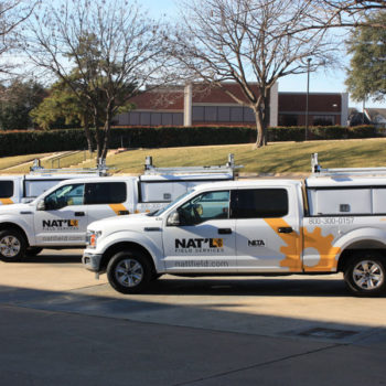 Fleet wraps on Nat'l Field Service trucks