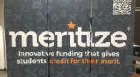 Pop up banner for the company meritize