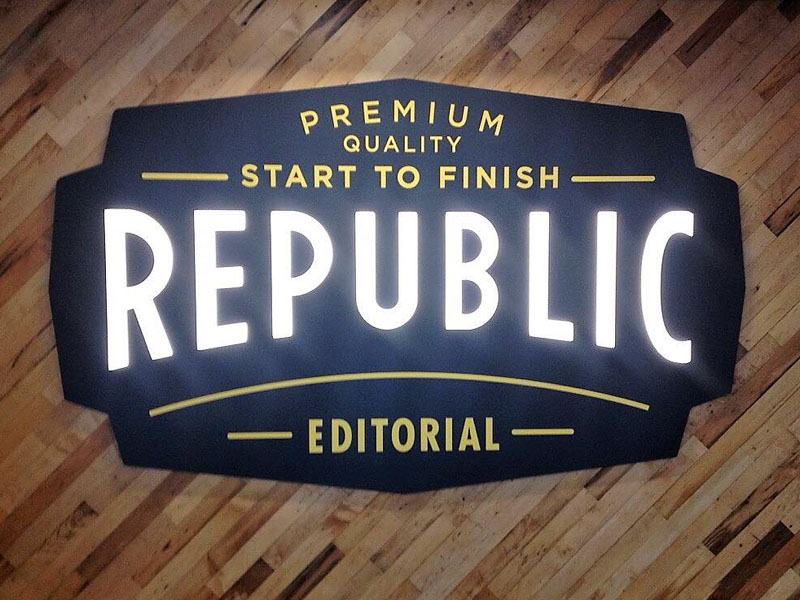 Republic office sign