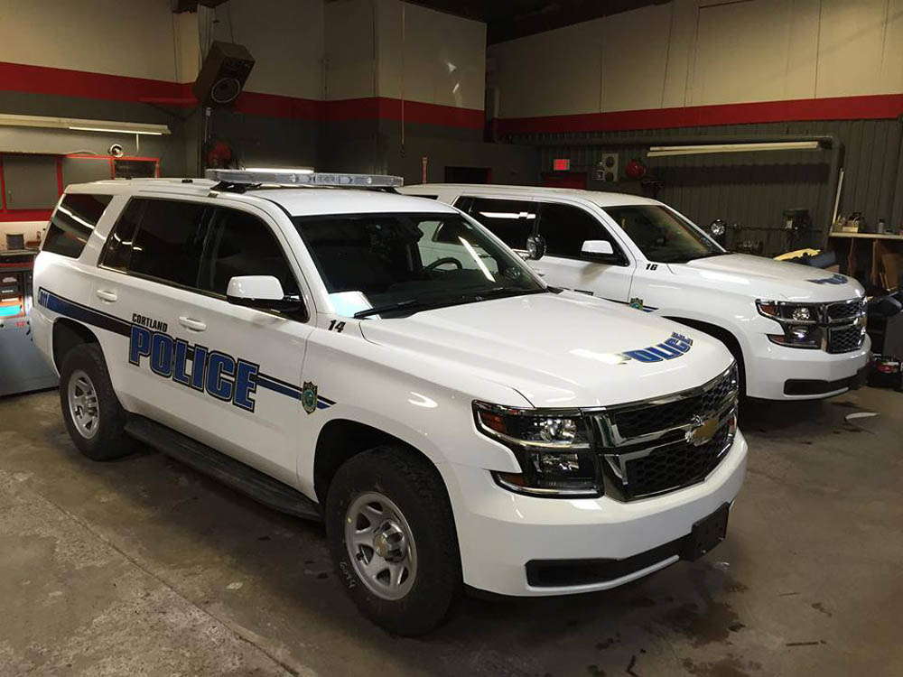 Vinyl adhesive decal for police