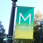 Outdoor pole banner