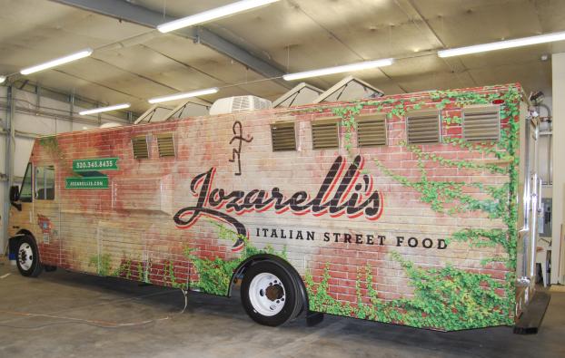 Jozarelli's text wrapped food truck