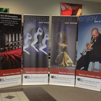 Iowa State Center roll up banners