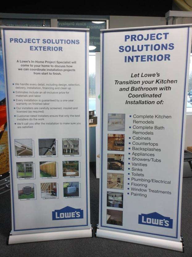 Lowes Roll up company banners