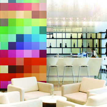 Geometric wall mural