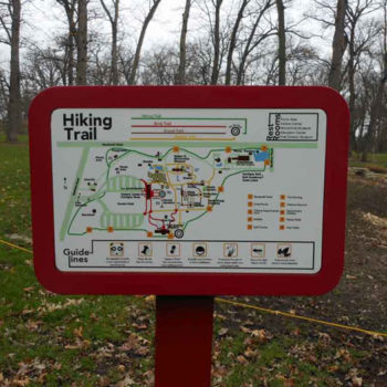 Hiking trail sign