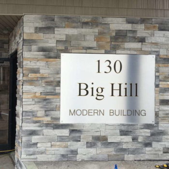 Big Hill outdoor building signage